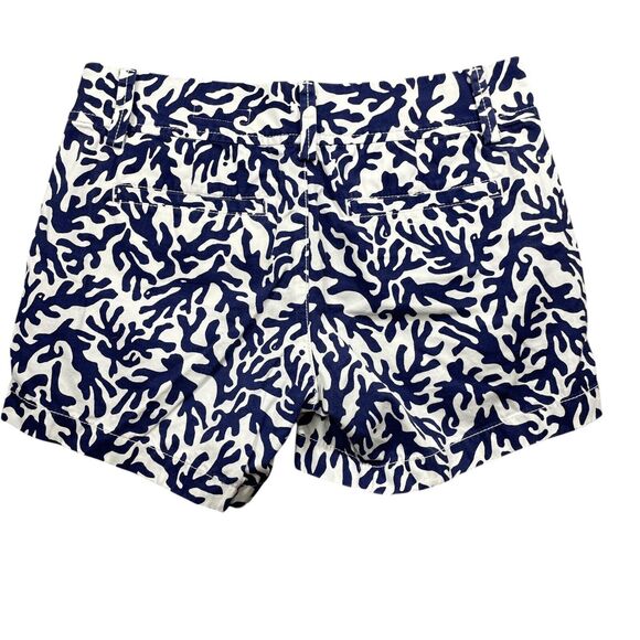 Lilly‎ Pulitzer 0 The Callahan Short 100% Cotton Blue White Zipper Pocket - Picture 5 of 5